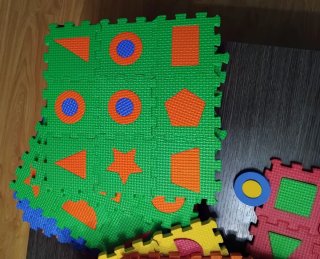 Alfombra Puzzle Goma Formas Geométricas