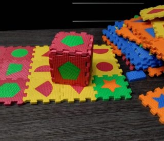 Alfombra Puzzle Goma Formas Geométricas