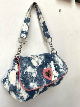 BOLSO DENIM VINTAGE COQUETTE HOMBRO AZUL Y2K RETRO