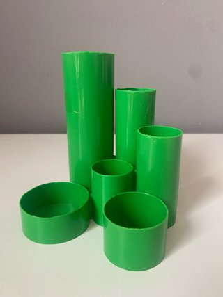 Organizzatore da scrivania verde vintage