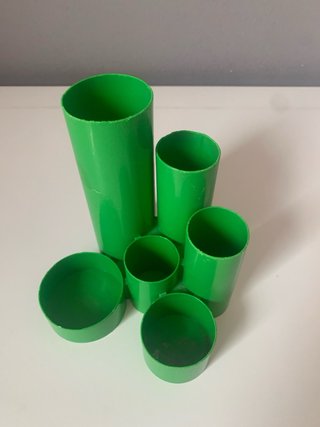 Organizzatore da scrivania verde vintage