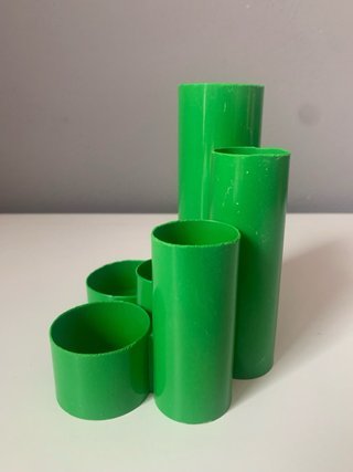 Organizzatore da scrivania verde vintage