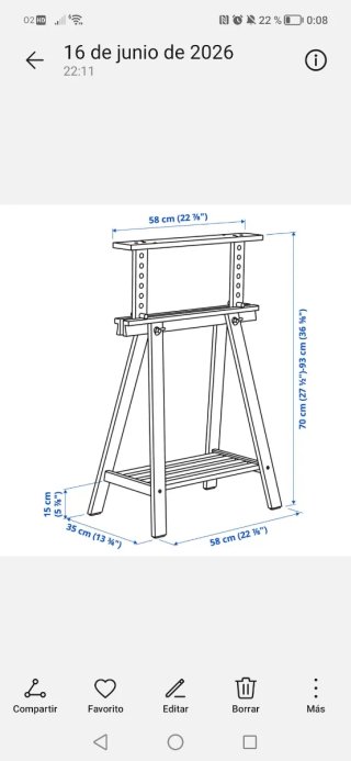 Mesa Escritorio Cristal y caballetes madera Ikea