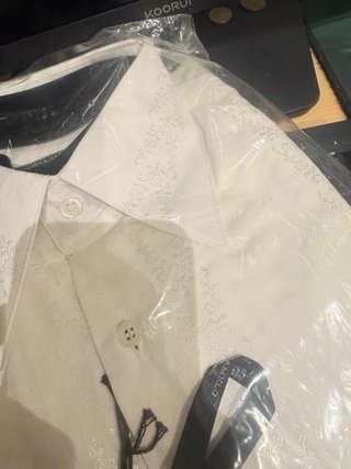 Camisa Caramelo Elegante Fiesta Blanca Talla 42