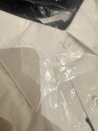 Camisa Caramelo Elegante Fiesta Blanca Talla 42
