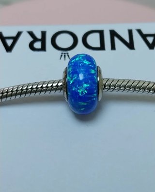 Charm Pandora Azul y Verde Ópalo