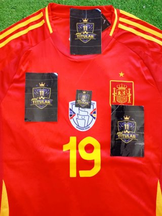Camiseta de fútbol España con número 19