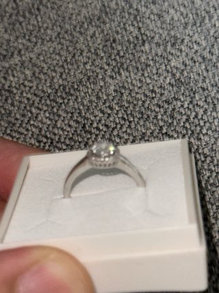 Anillo de plata 925 Amor con circonia | Talla 9.5|
