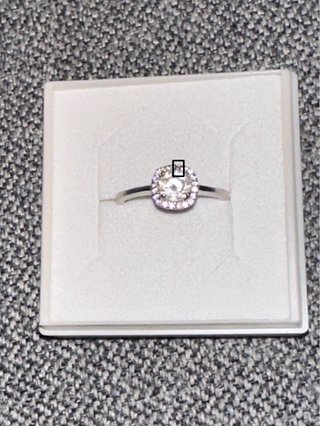 Anillo de plata 925 Amor con circonia | Talla 9.5|