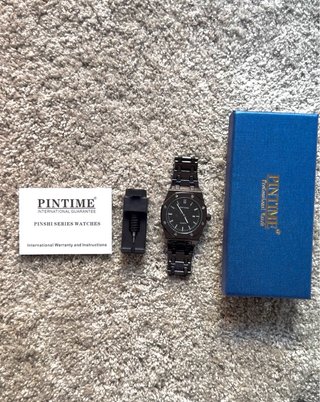 Reloj Pintime Negro y Plateado