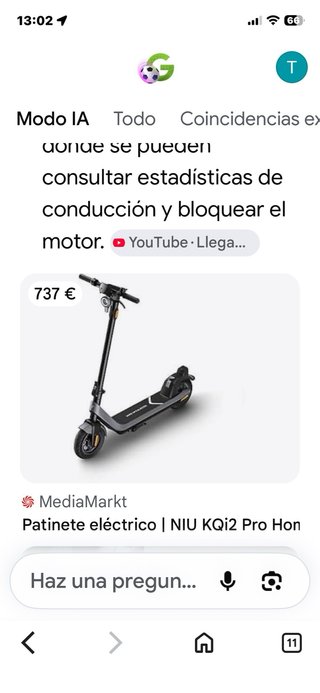 Patín eléctrico Niu KQi2 Pro. Como nuevo.