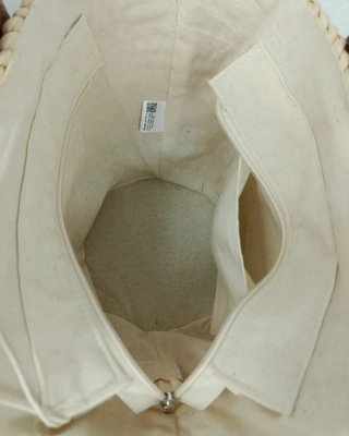 Bolso Paja Natural y Cuero Ecológico