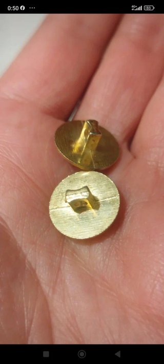 2 bottoni gioiello vintage 1,5 cm
