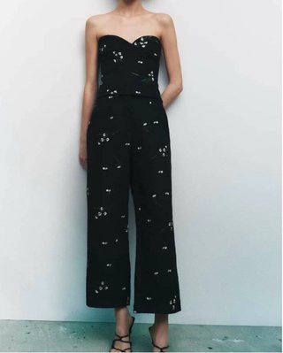 Conjunto Zara top y pantalón estampado flores