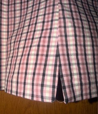 Falda corta cuadros rosa y negro Stradivarius T. M