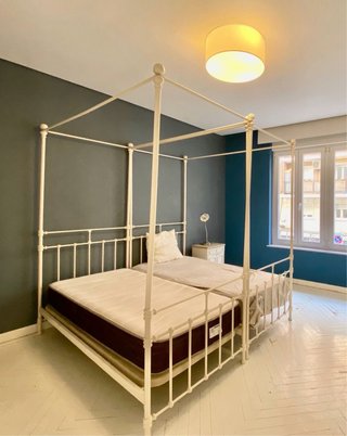 Estructura cama dosel metálica y somier