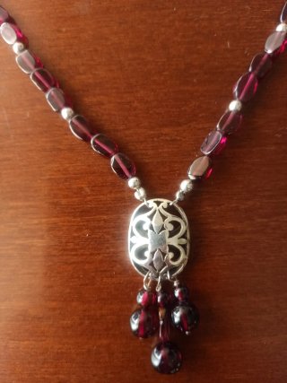 Collar Granates y Plata 925