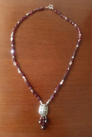 Collar Granates y Plata 925