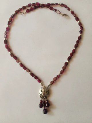 Collar Granates y Plata 925