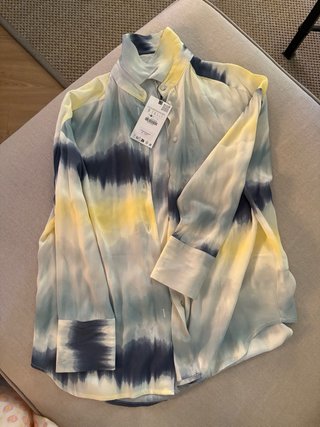 Camisa Zara Tye-Dye Multicolor
