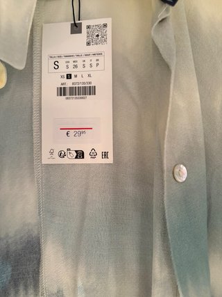 Camisa Zara Tye-Dye Multicolor