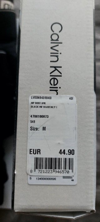 3 Calzoncillos Calvin Klein Negro Talla M