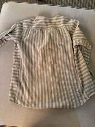 Camisa Massimo Dutti Rayas Beige