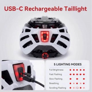 SIN ABRIR Casco Bicicleta Con Luz LED y Visera