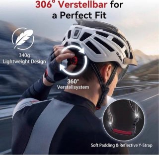 SIN ABRIR Casco Bicicleta Con Luz LED y Visera