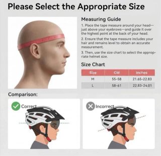 SIN ABRIR Casco Bicicleta Con Luz LED y Visera