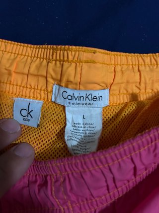 Bañador Calvin Klein Rosa y Naranja