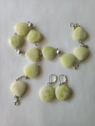 Collar y Pendientes de Limonita y Plata 925