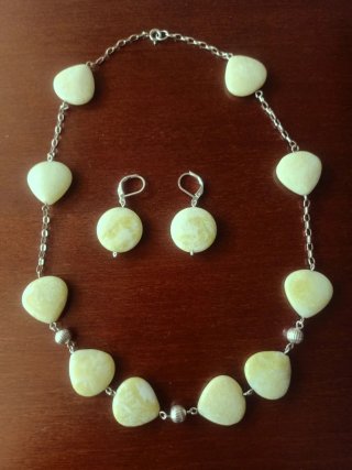 Collar y Pendientes de Limonita y Plata 925