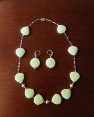 Collar y Pendientes de Limonita y Plata 925