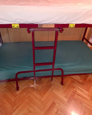 CAMA LITERA PLEGABLE METÁLICA PARDO