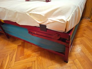 CAMA LITERA PLEGABLE METÁLICA PARDO