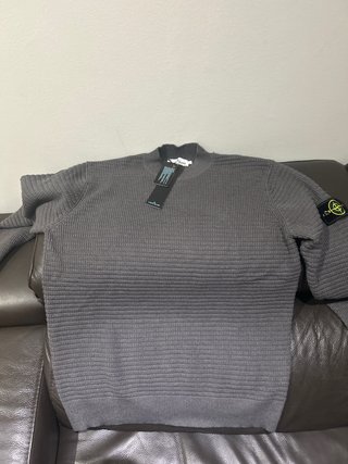 Jersey Stone Island Gris Verdoso Talla L Grande