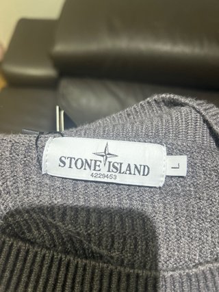 Jersey Stone Island Gris Verdoso Talla L Grande