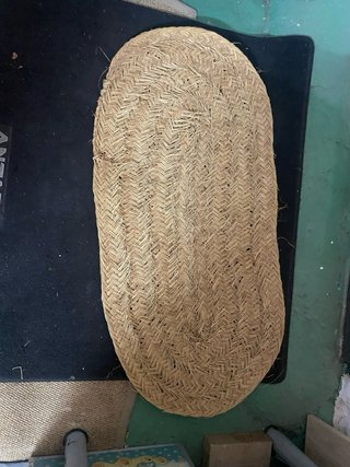 Tappeto in juta e vimini intrecciato
