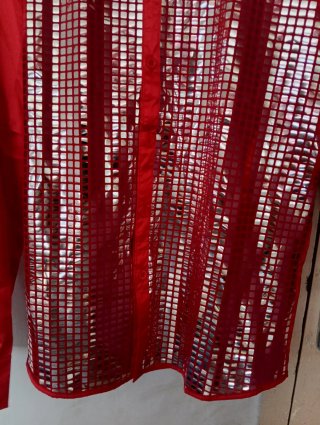 Camisa fiesta JOGL lentejuelas roja