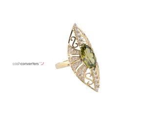 anillo oro 18k con piedra con circonita