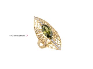 anillo oro 18k con piedra con circonita