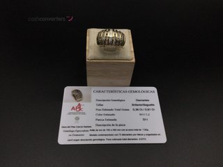 anillo oro 14k con piedra con diamante