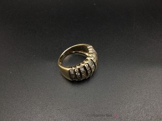 anillo oro 14k con piedra con diamante