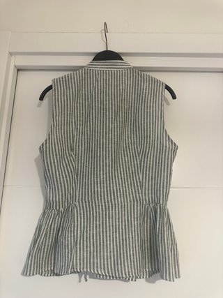 Chaleco Zara Rayas Verdes y Blancas