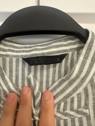 Chaleco Zara Rayas Verdes y Blancas