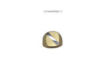 sello oro 18k con piedra con circonita
