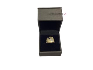 sello oro 18k con piedra con circonita