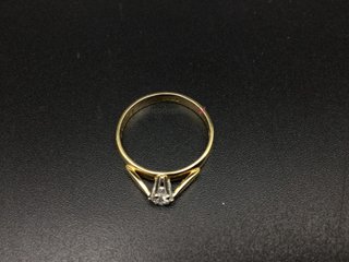 anillo oro 18k con piedra