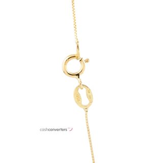 collar oro 18k con piedra con zafiro 22cm